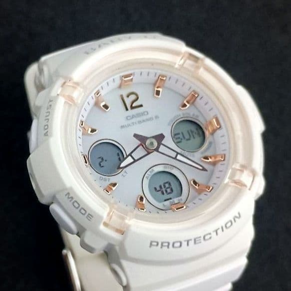 【美品】Baby-G baby-g 電波ソーラー ホワイト 動作良好