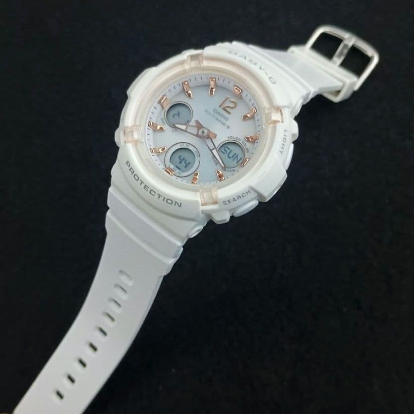 【美品】Baby-G baby-g 電波ソーラー ホワイト 動作良好