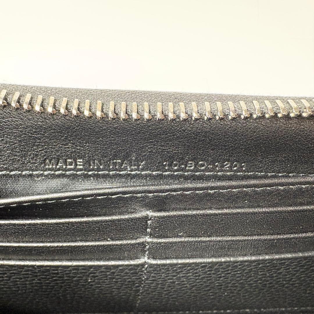 ディオール　CDアイコン　ロングジップウォレット　グレインドカーフスキン長財布.