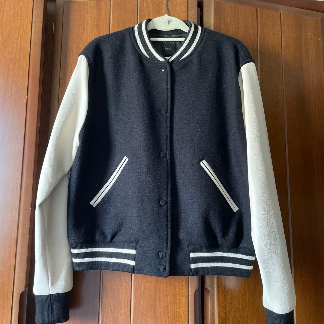 Speck & Span スタジャン ブラック/ホワイト　超美品