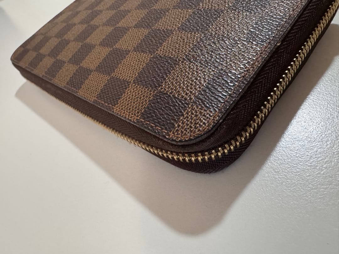 ダミエ・キャンバス 長財布 ゴールドファスナー