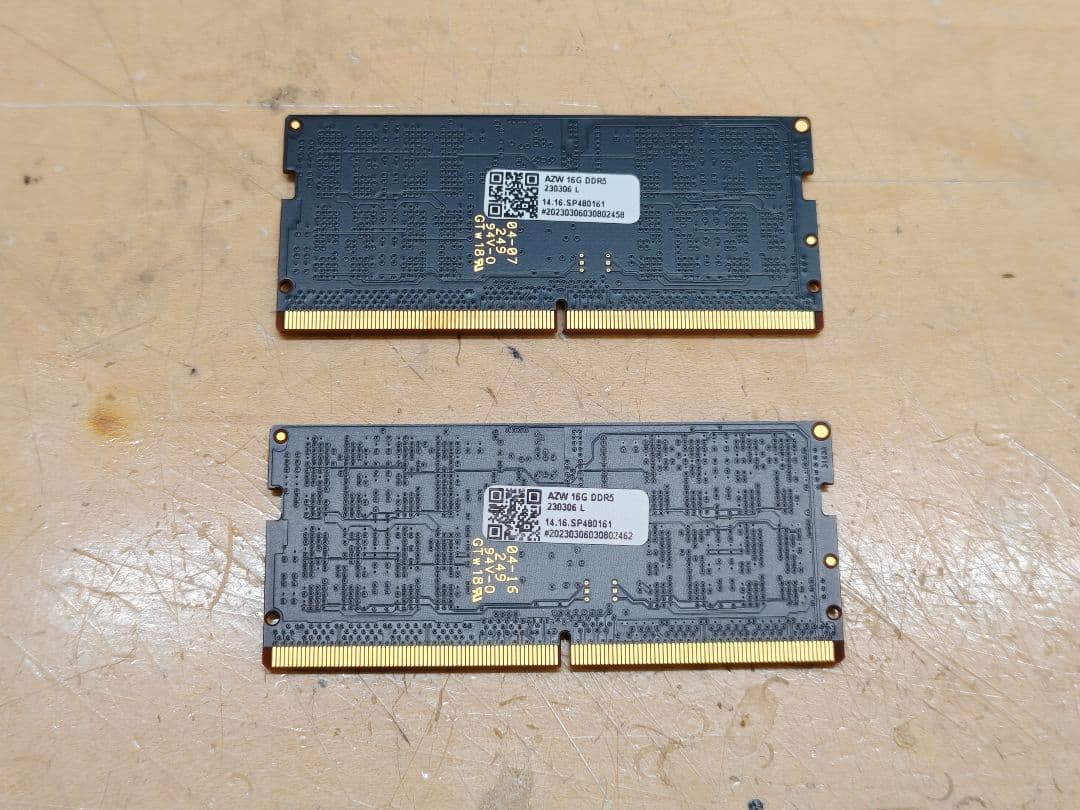 Crucial SODIMM DDR5-4800 32GBセット