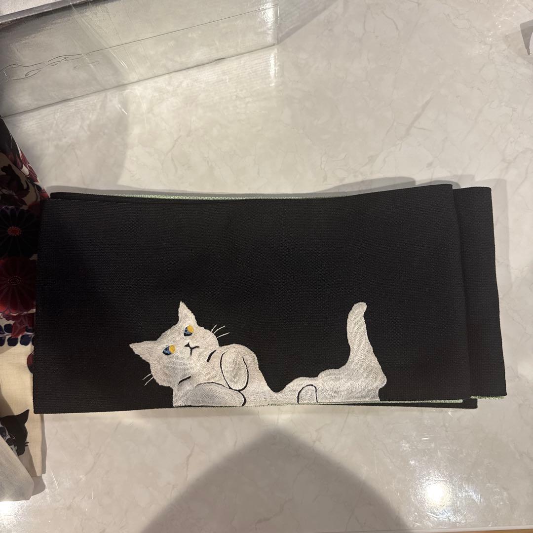 ふりふ　半巾帯　ごろん猫