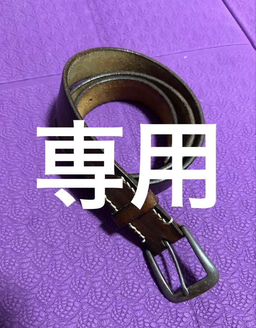【佐藤】ダブルアールエル　イタリア製　ベルト　レザー