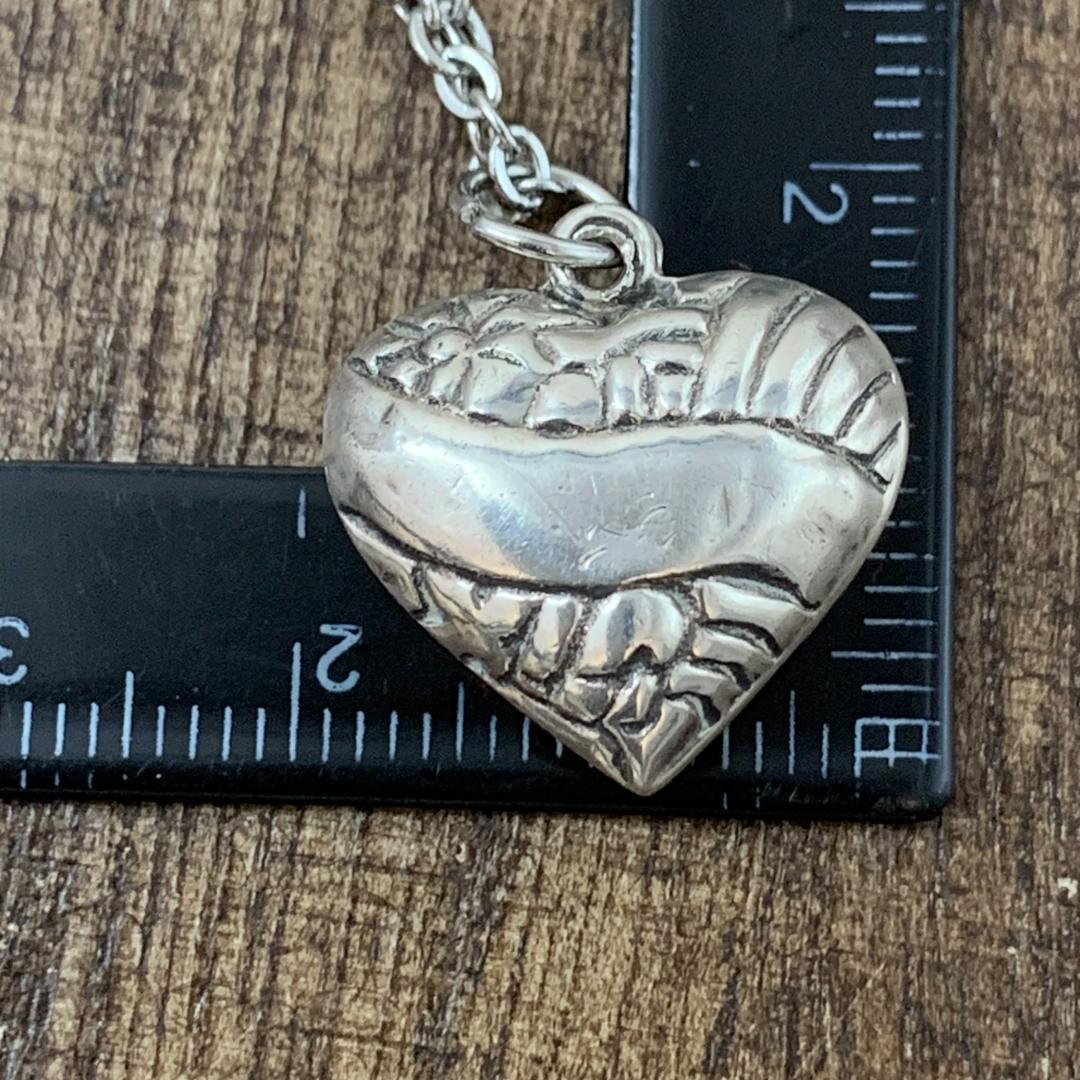 スウィートハートジュエリー 両面デザイン シルバーヴィンテージネックレスNAVY