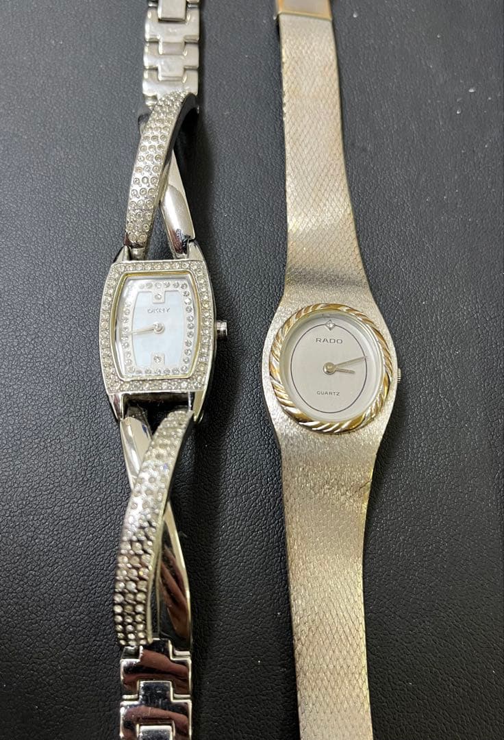 限界価格！　RADOとDKNYの豪華シルバー時計2本セット