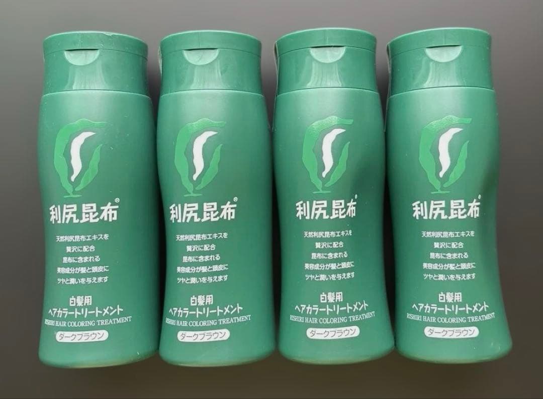 利尻　白髪用ヘアーカラートリートメント〈ダークブラウン〉4本セット