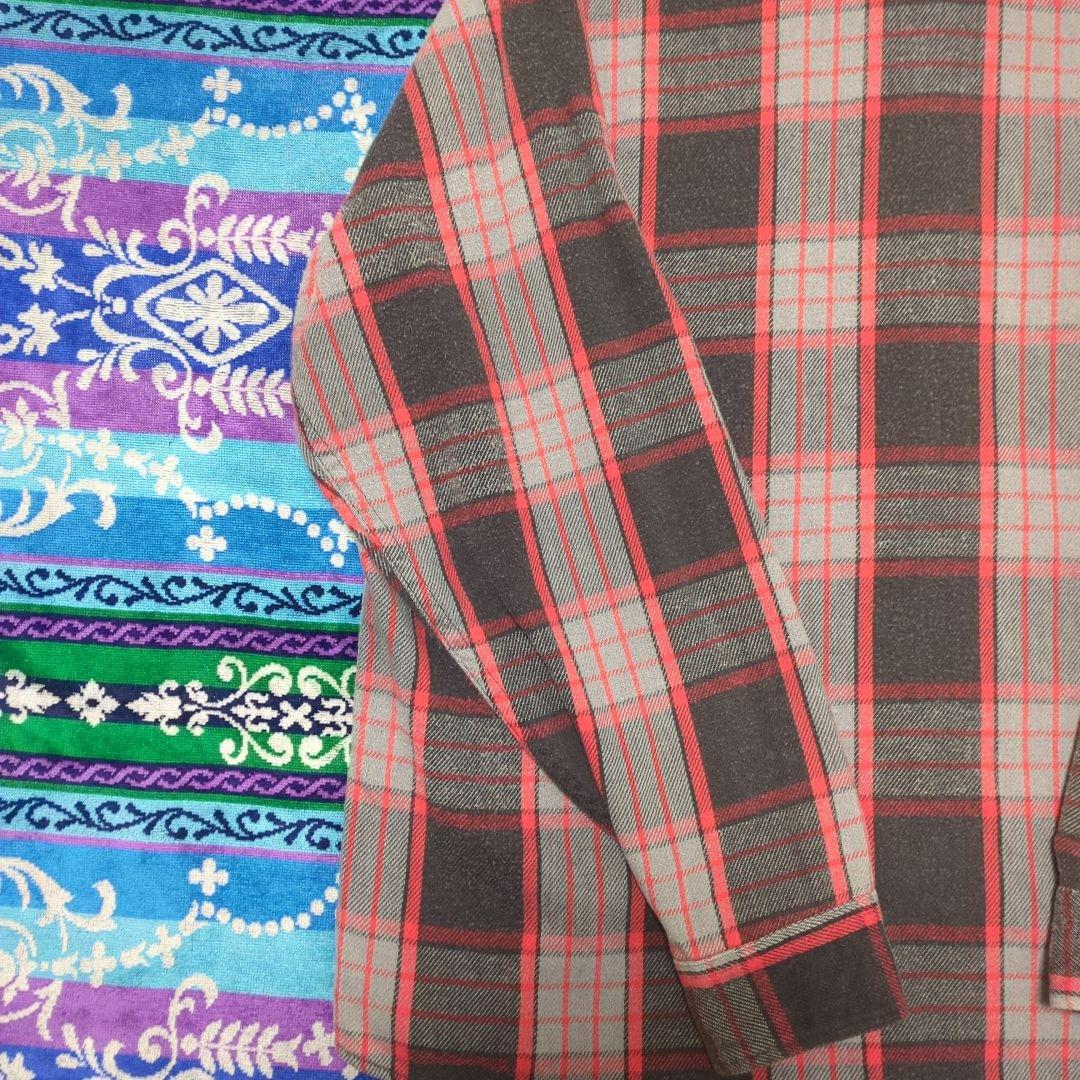 80s ST JOHNS BAY チェック柄ネルシャツ USA製 XL