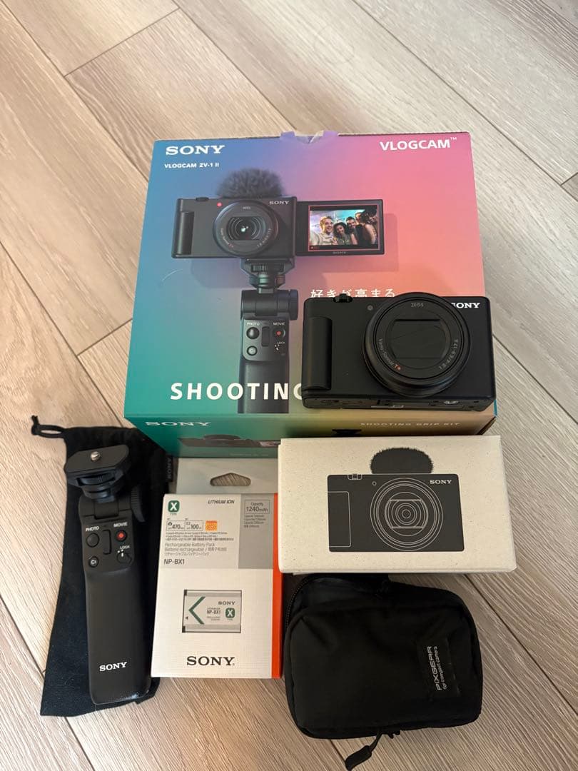 SONY VLOGCAM ZV-1M2 シューティンググリップ、携帯ポーチ付き