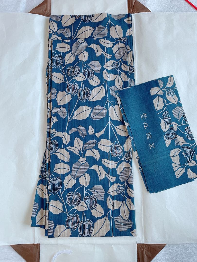 新品✨️ 竺仙 浴衣 奥州小紋 ほおずき 鬼灯 お仕立て済