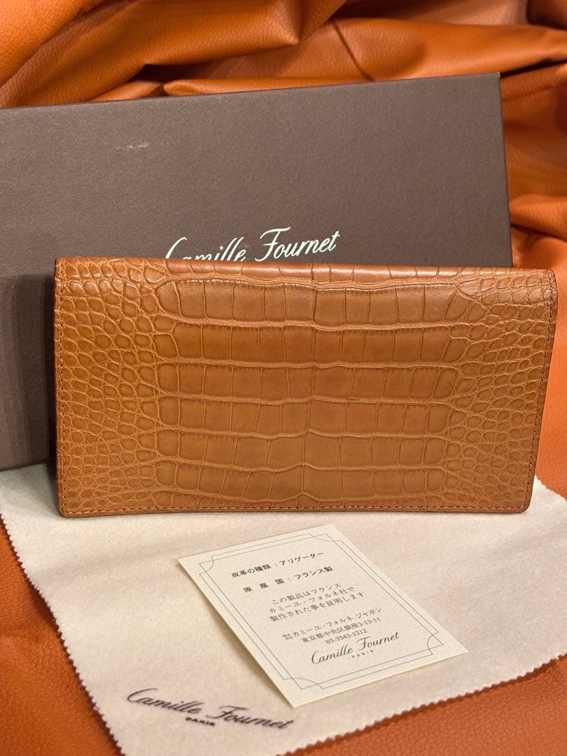 Camille Fournet ブラウン 長財布 カミーユフォルネ