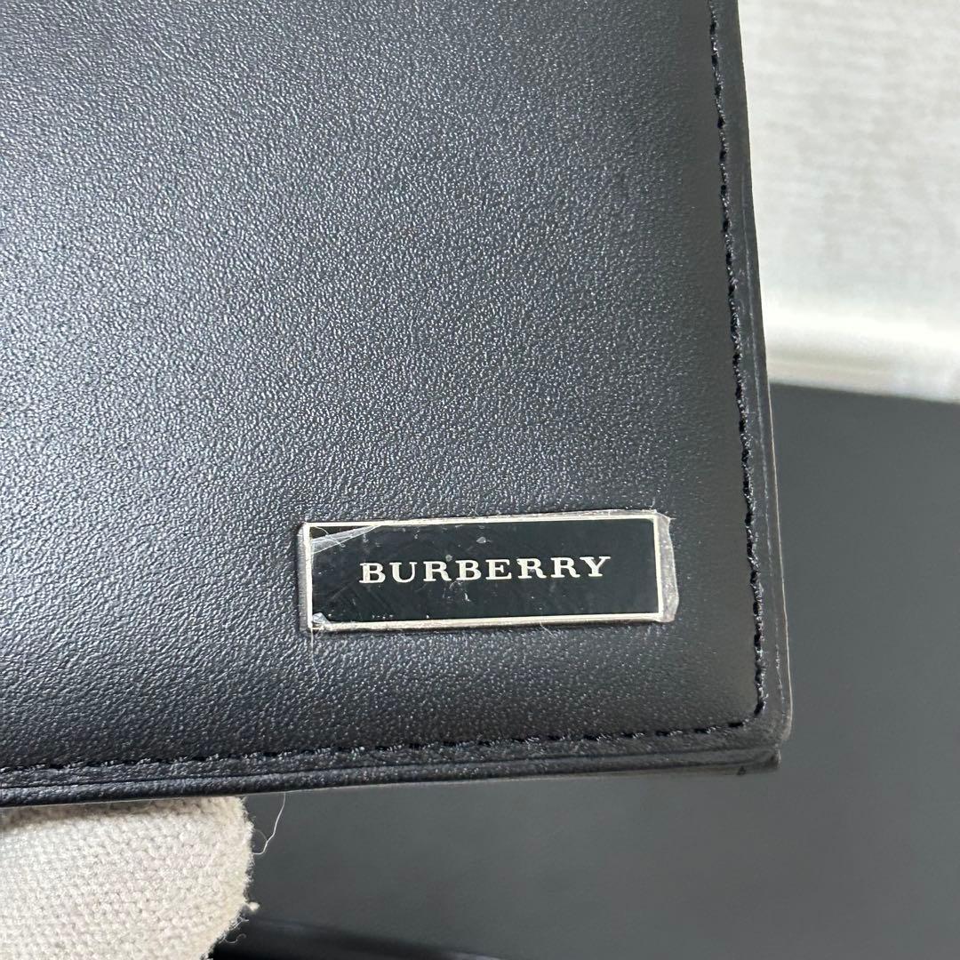 【新品未使用✨正規品/ロゴシール付】バーバリー　長財布　レザー　黒　希少　人気