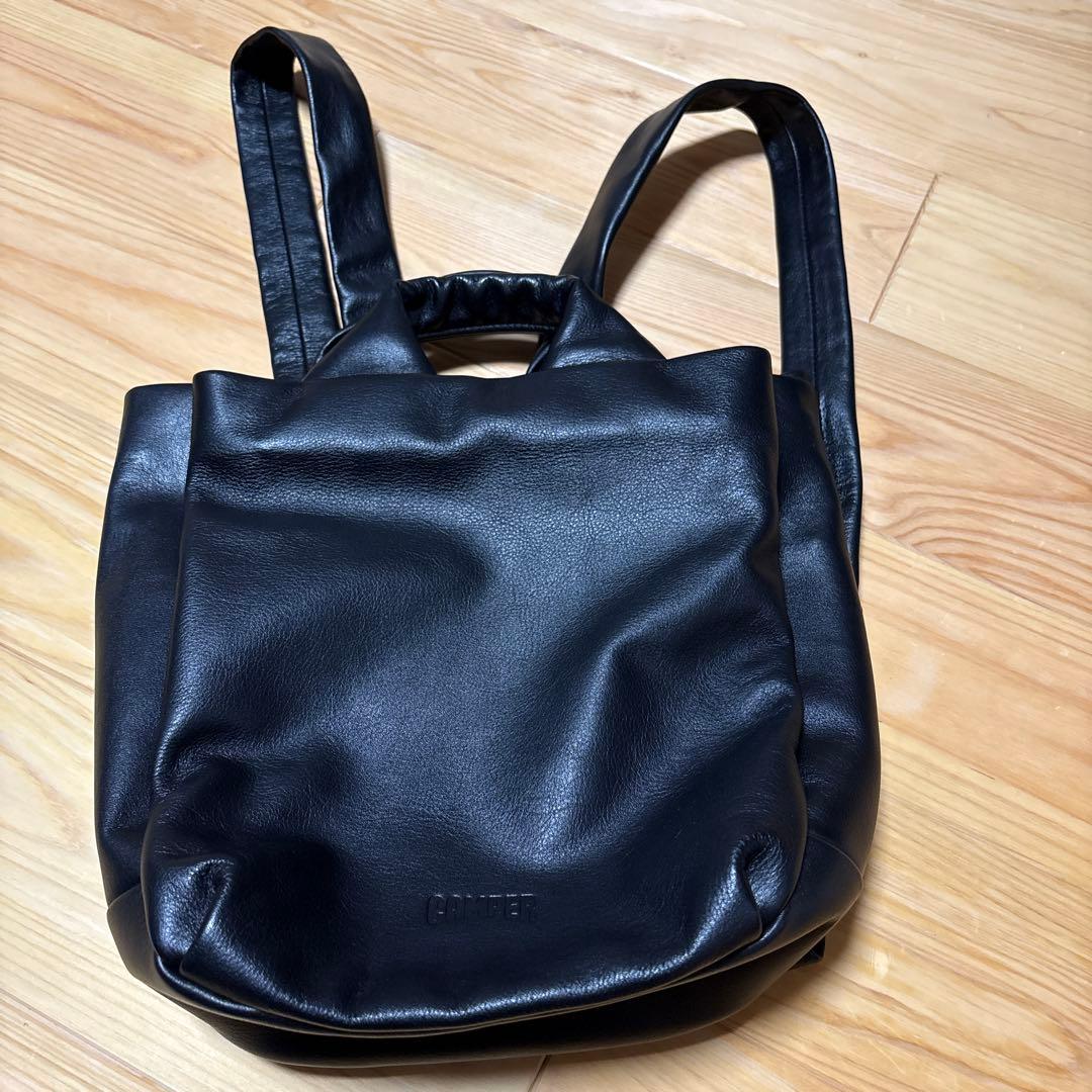 CAMPER ブラックレザー リュック・２ウェイ