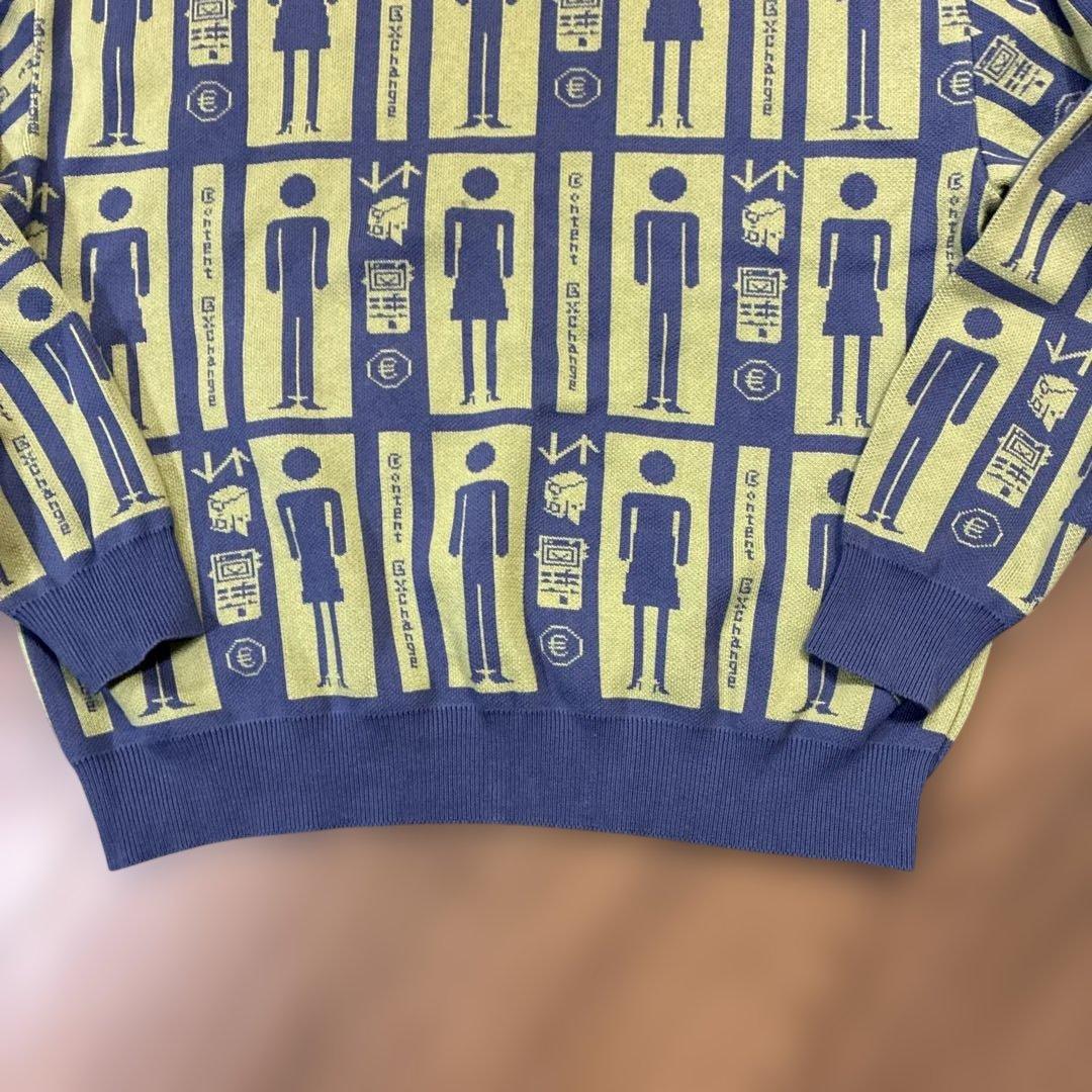 C.E CAVEMPT 総柄　ニット　グリーン　シーイー