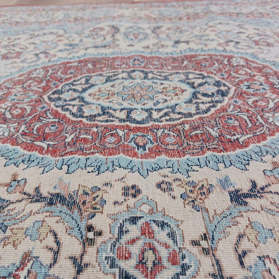 Y2655 高級シルク絨毯 手織り72万ノット シルク100% 153×93㎝