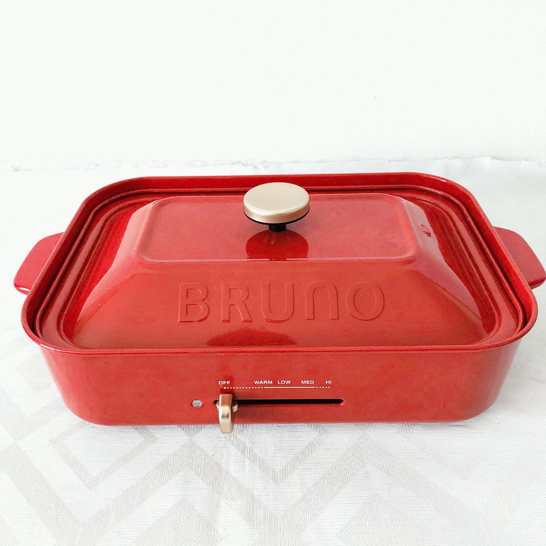 【人気色・別売品付き】BRUNO コンパクトホットプレート レッド