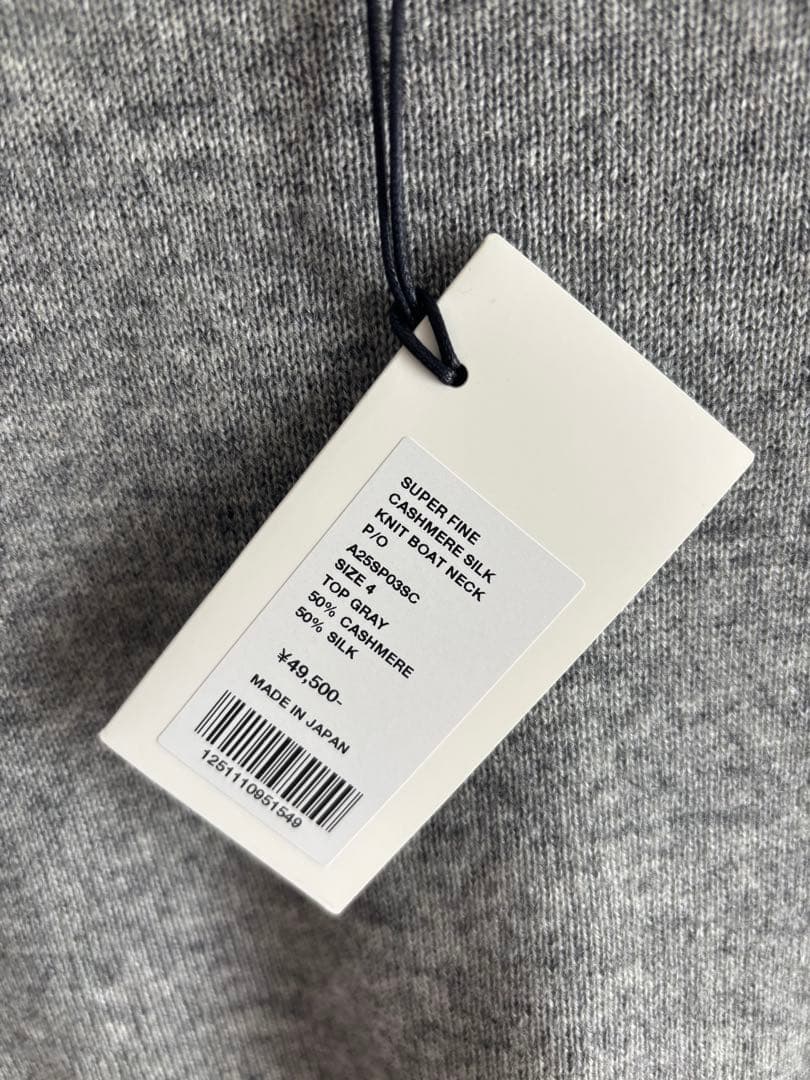 トップス SUPER FINE CASHMERE SILK KNIT BOAT NECK