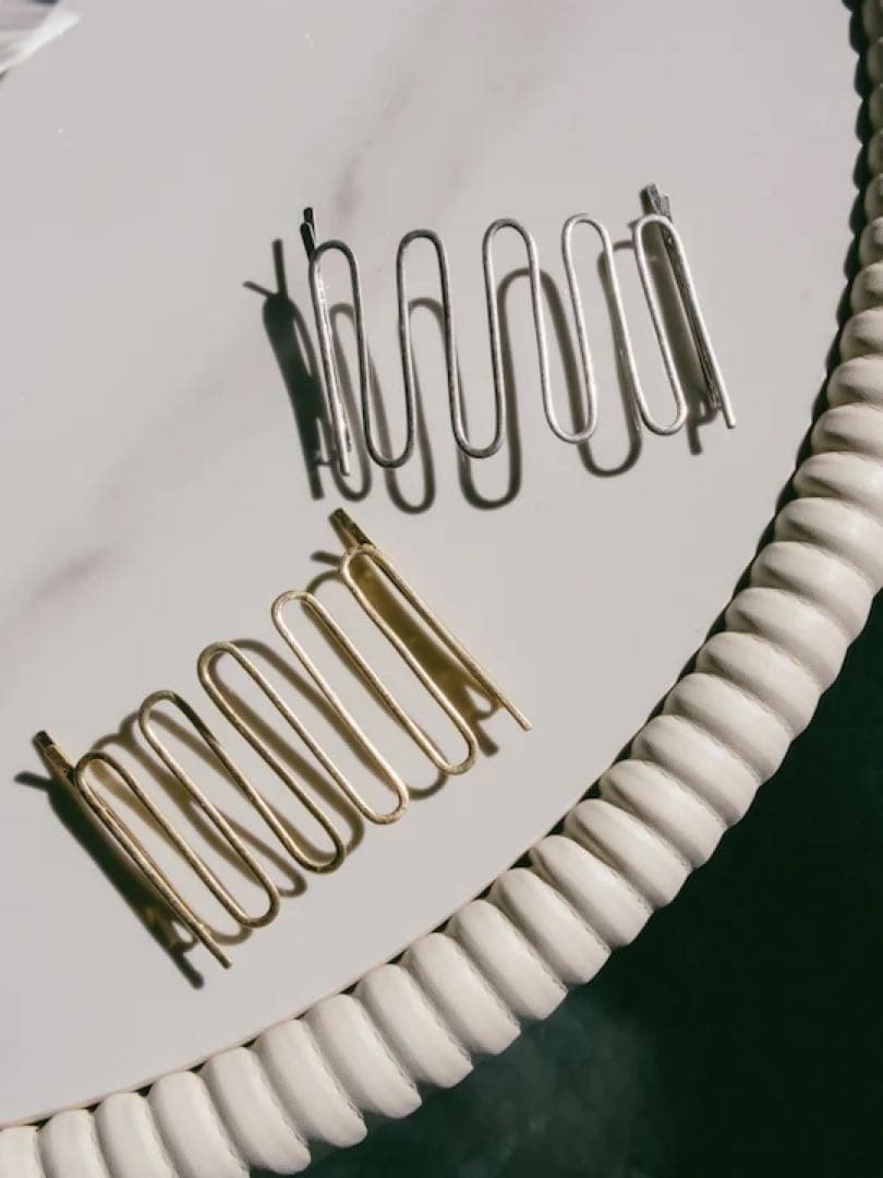 SYKIA Wave Hair Wire Pin シルバー&ゴールドセット