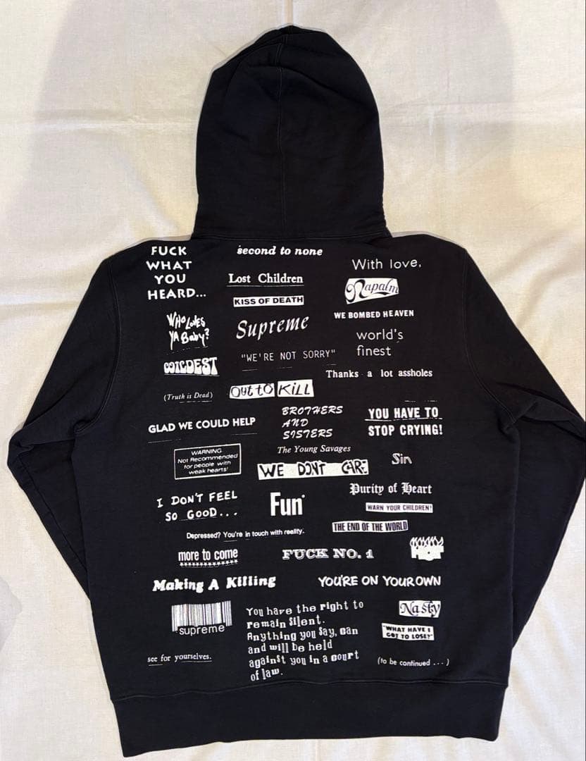 Supreme グラフィックパーカー ブラックシュプリーム Lサイズ