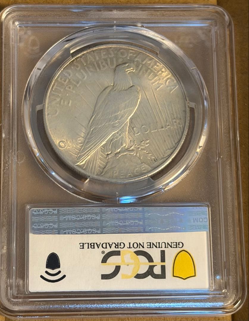 1925 ピースダラー　1ドル銀貨　PCGSスラブ　未使用-