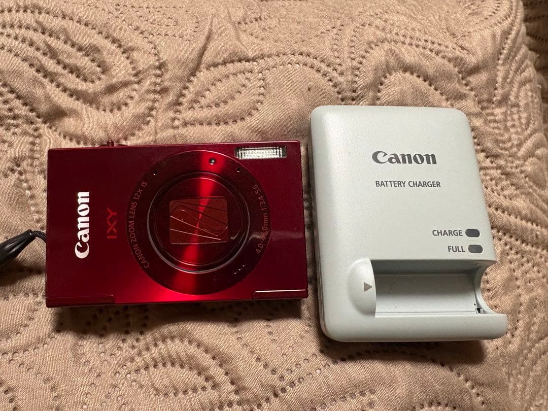 【動作確認済み】Canon IXY デジタルカメラ レッド 充電器 バッテリー