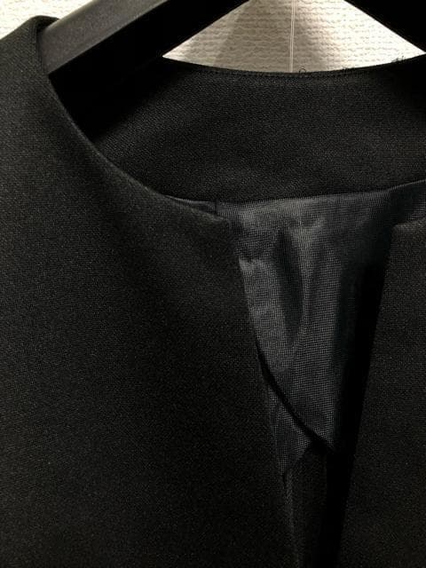 新品☆15号L黒系無地セミワイドパンツスーツお仕事フォーマル☆r282