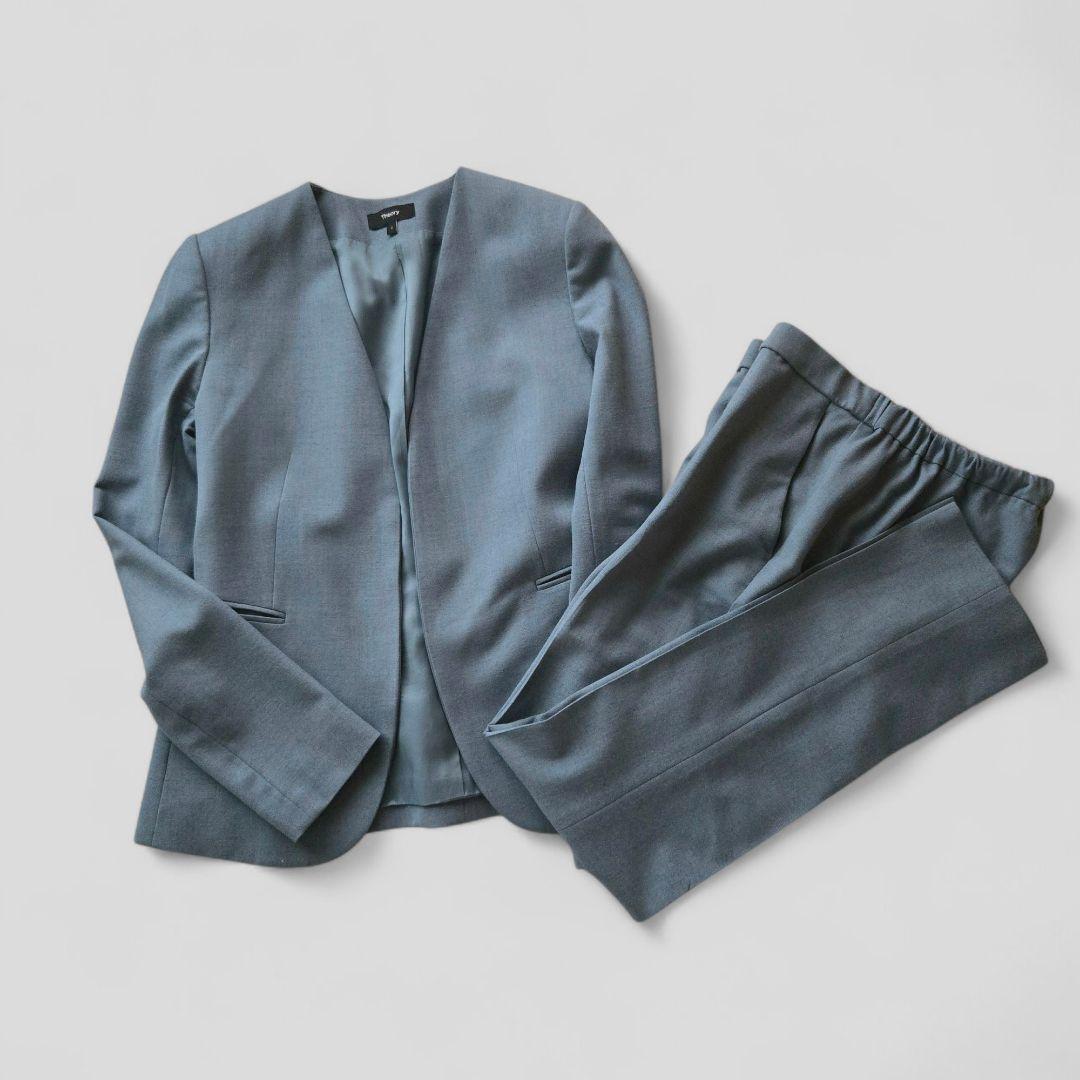 セオリー カラーレスジャケット　テーパード　セットアップ サキソニー 近年