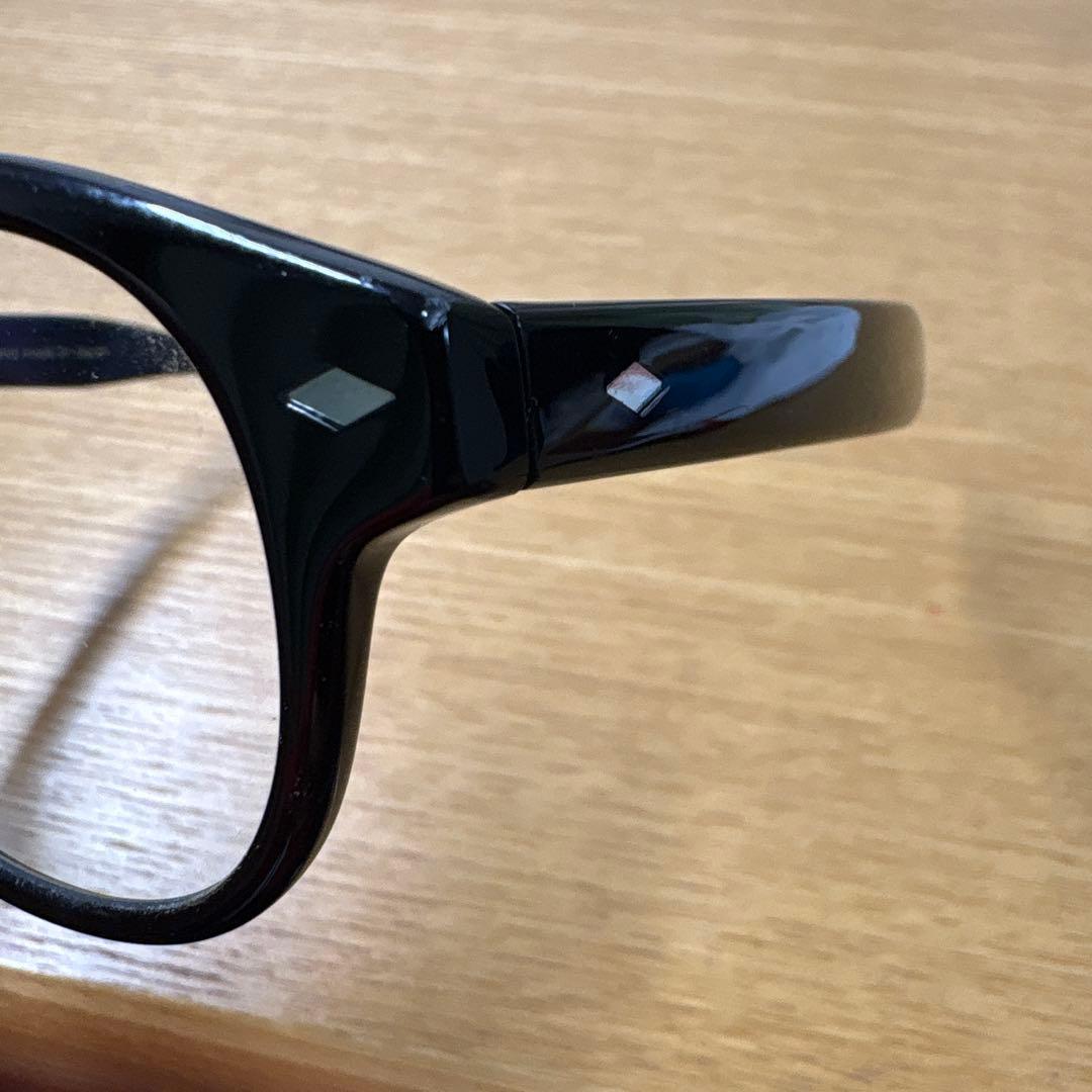 Uncrowd ブラック ラウンド型メガネ