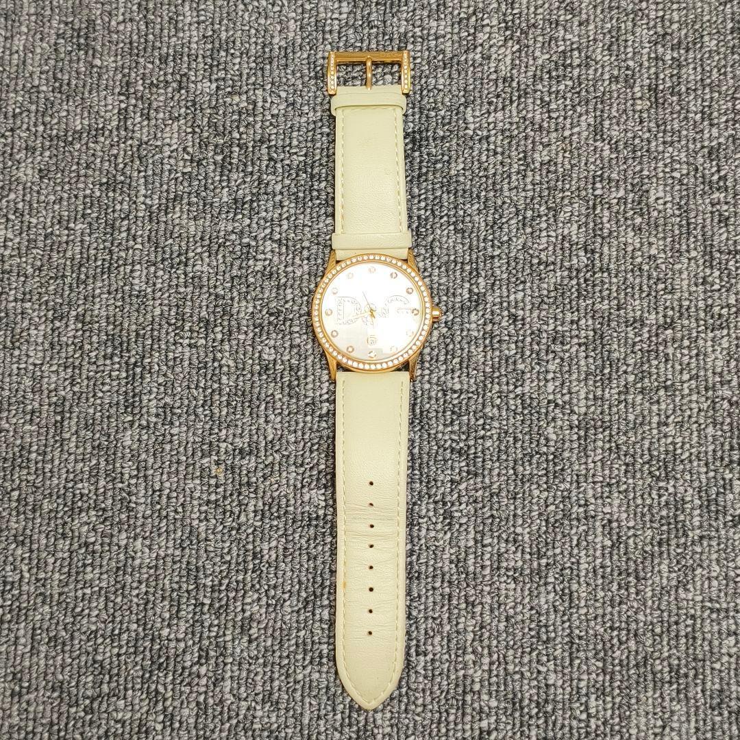 動作品 D&G TIME アナログ腕時計 ゴールド アイボリー　定価11万円