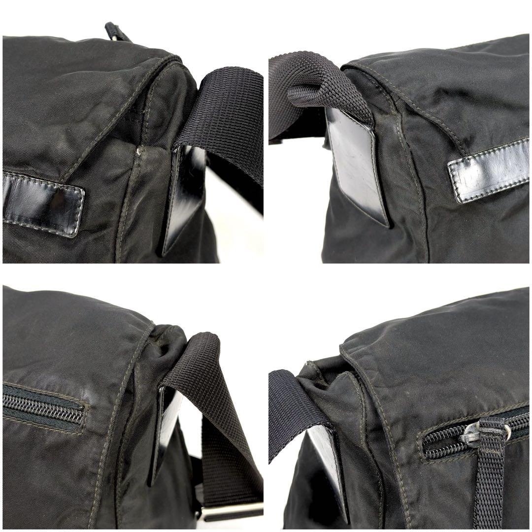 プラダ　PRADA メッセンジャーバッグ　トライアングルロゴ　ブラック　ナイロン