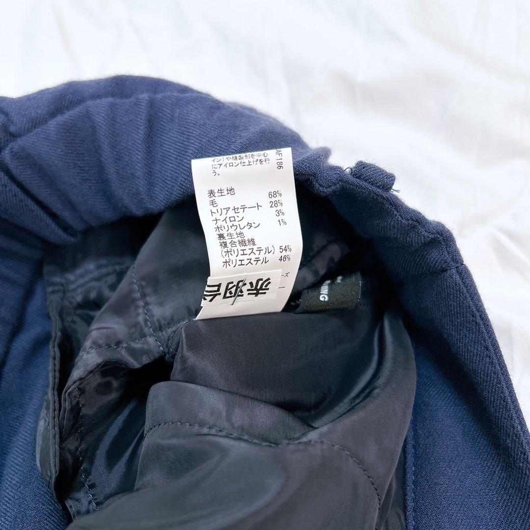 ユナイテッドアローズ　ノーカラージャケット　パンツ　セットアップ　ネイビー　M