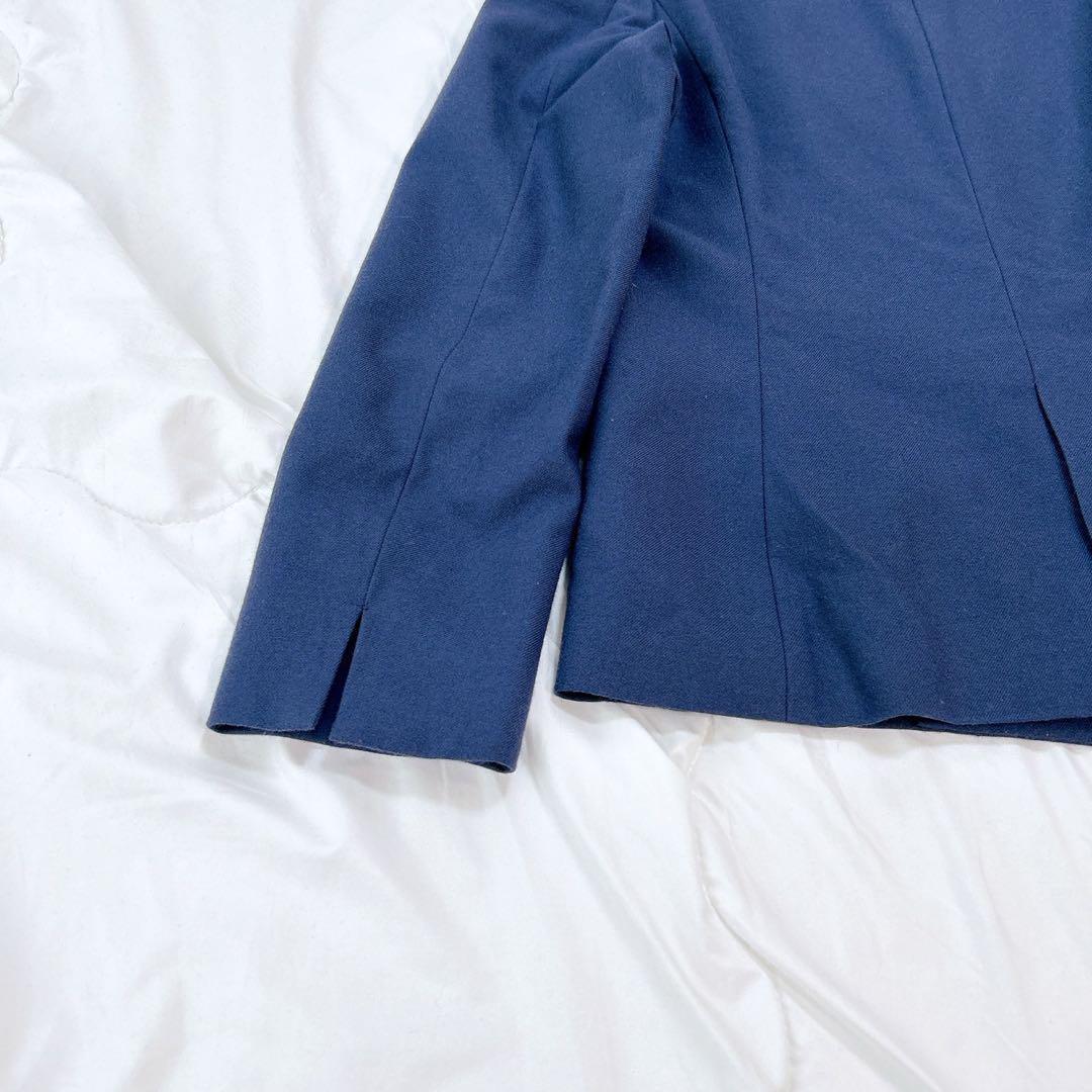 ユナイテッドアローズ　ノーカラージャケット　パンツ　セットアップ　ネイビー　M