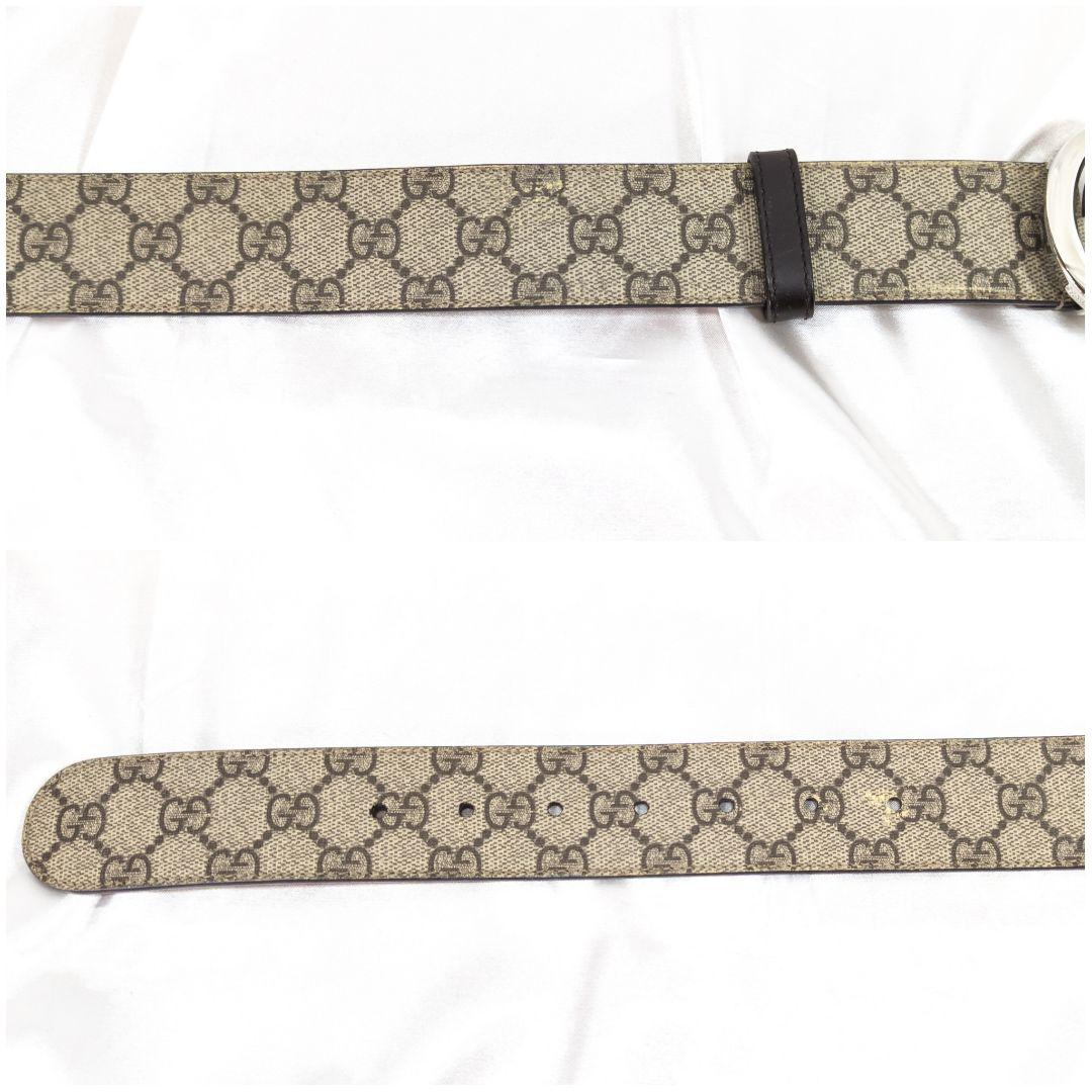 【美品】 GUCCI グッチ インターロッキングG メンズベルト GGスプリーム