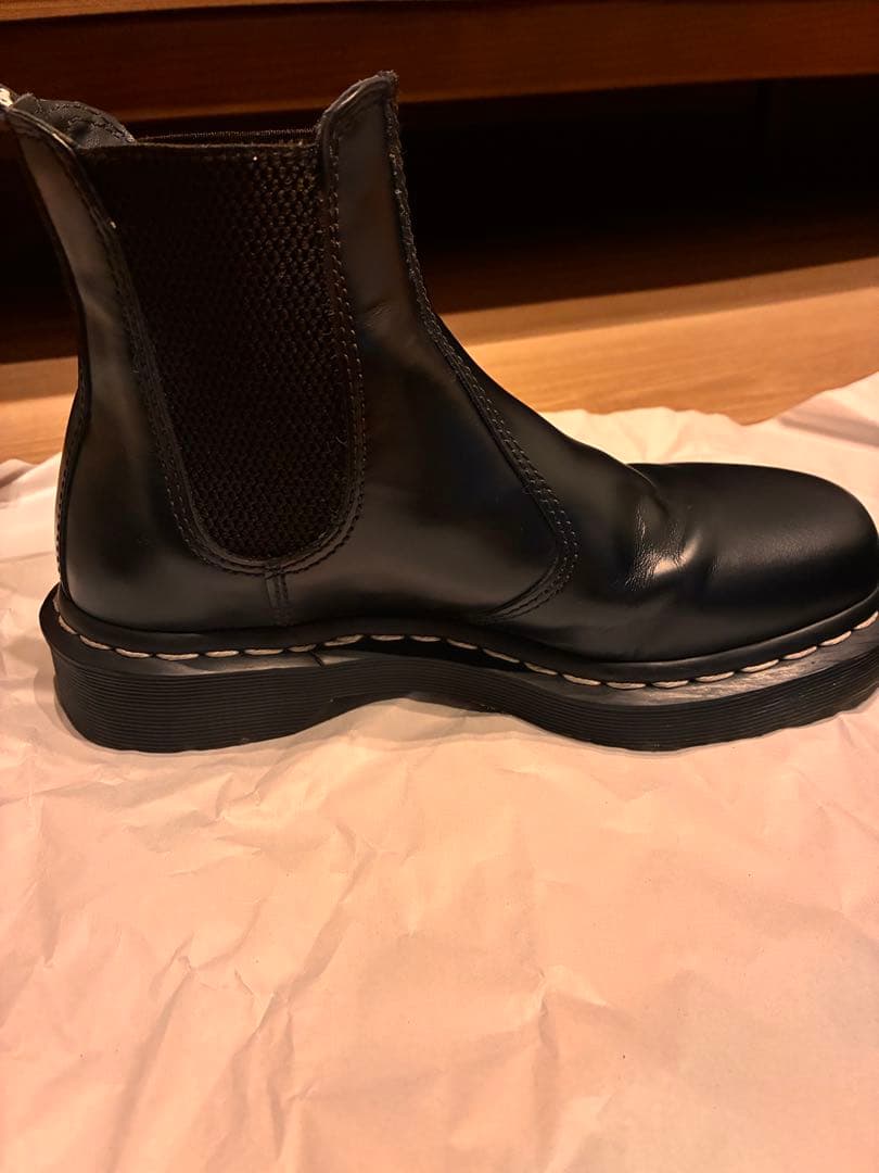 ドクターマーチンチェルシーブーツ　23cm ホワイトステッチ