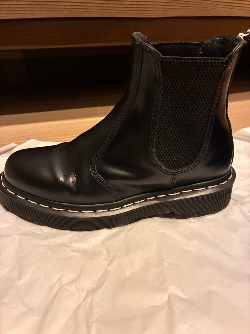 ドクターマーチンチェルシーブーツ　23cm ホワイトステッチ