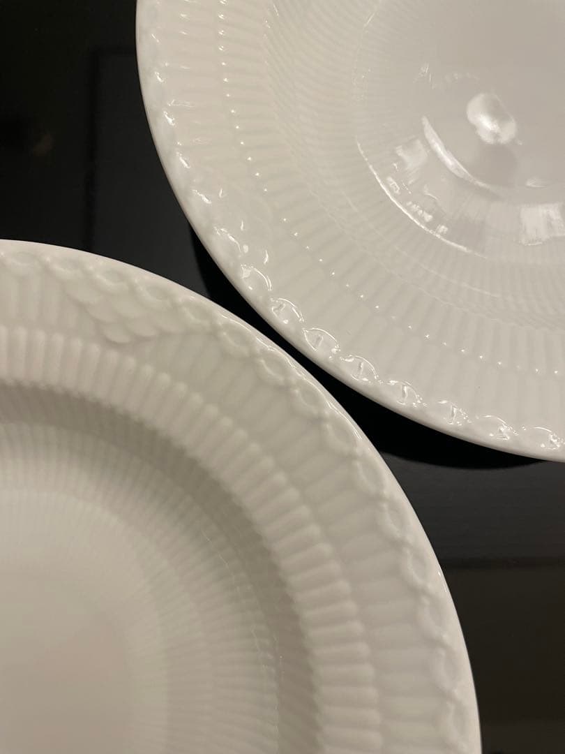 【新品】ロイヤルコペンハーゲン ホワイトフルーテッド ディープ21cm2枚