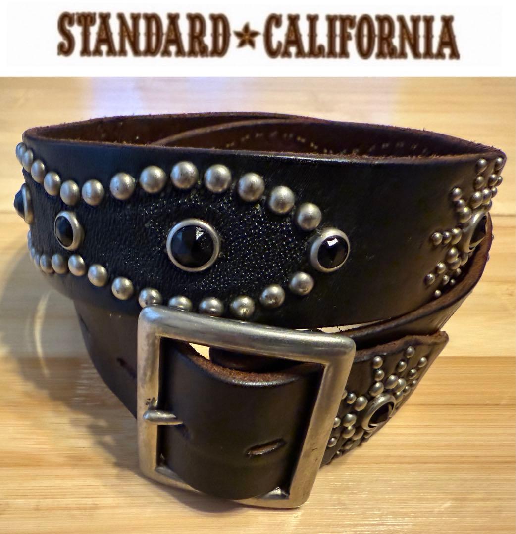 ⭐️HTC⭐️ピーナッツオーバーレイベルト⭐️スティングレイ⭐️ブラックレザー茶芯⭐️36