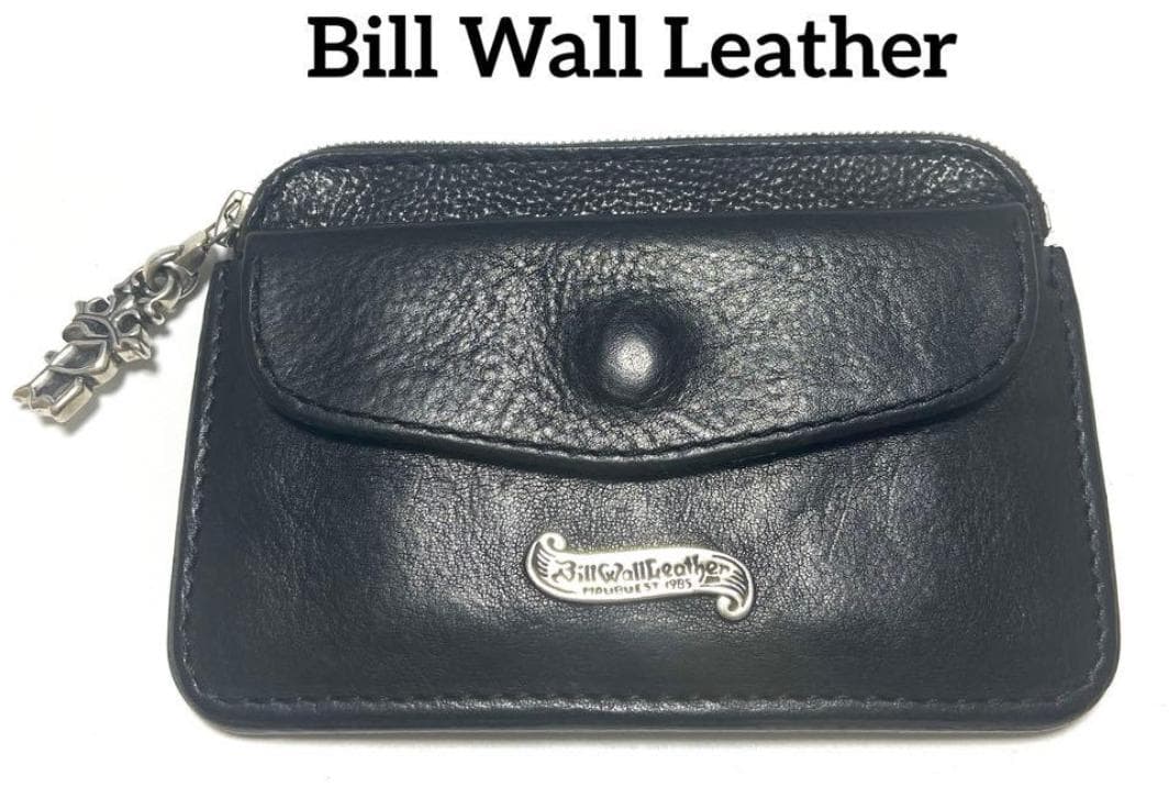 希少 Bill Wall Leather コンパクト レザー ジップ ウォレット