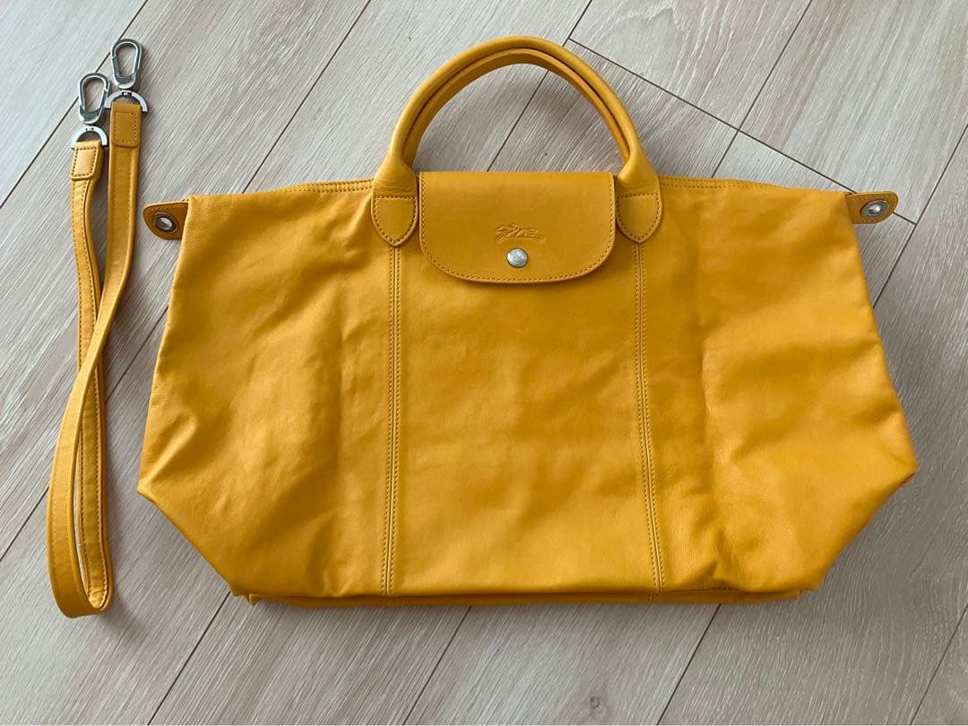 ロンシャン　ルプリアージュキュイール　Lサイズ　イエロー