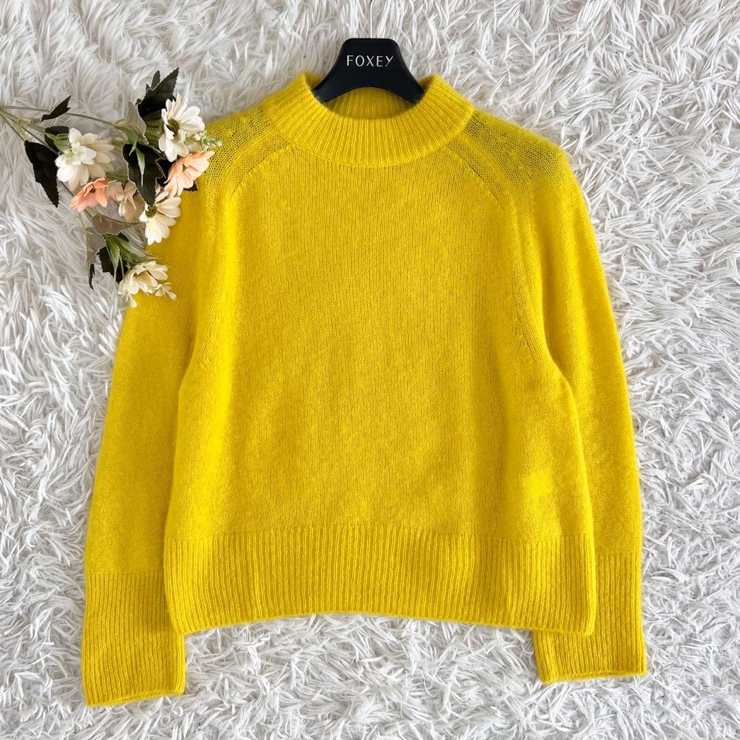 BLAMINK ブラミンク シルク カシミヤ クルーネック ニット イエロー