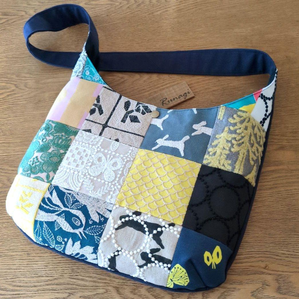 パッチワーク しずくショルダーバッグ＊ミナペルホネン