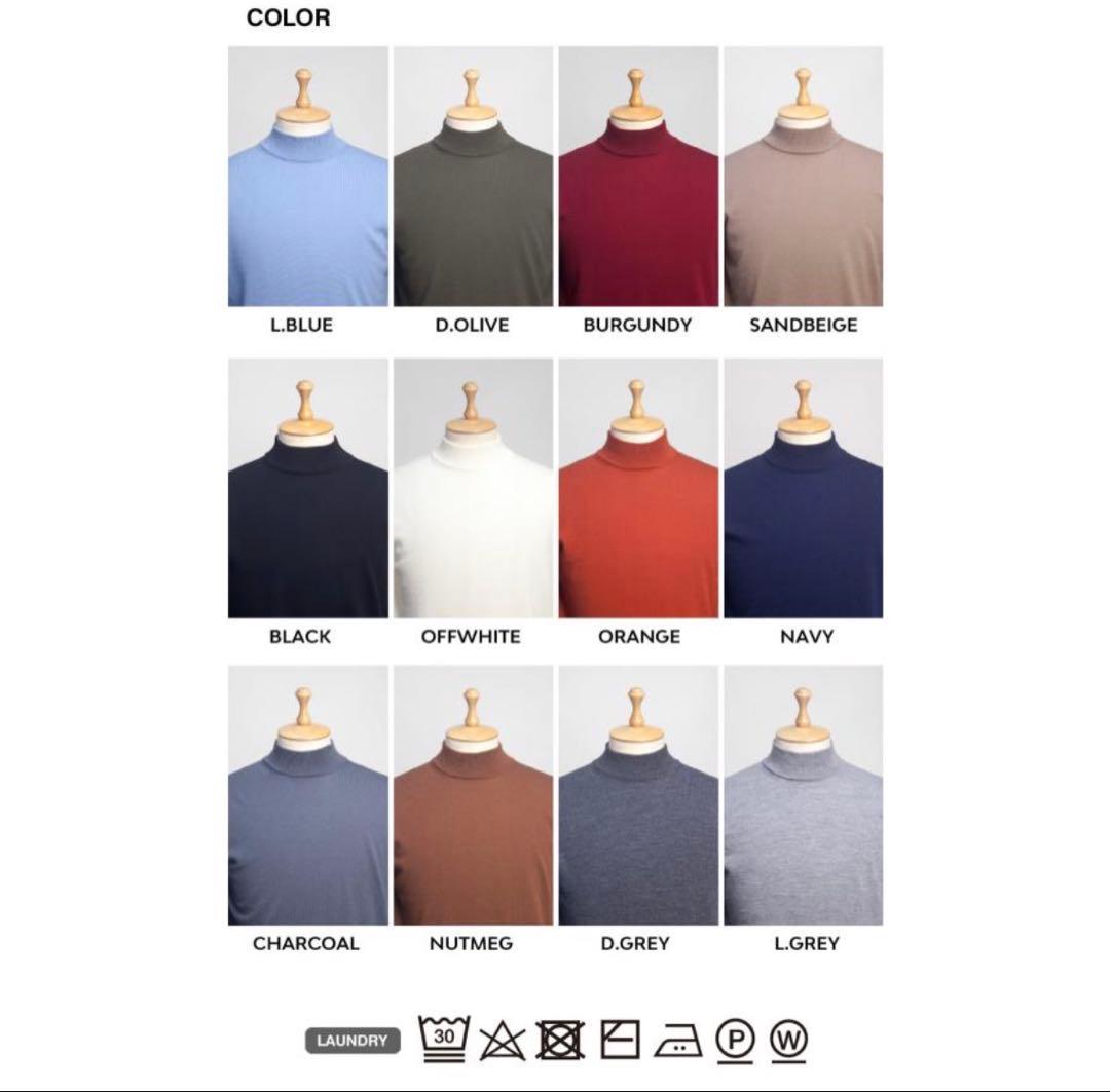 新品未使用◎MOONCASTLE メリノウール モックネックセーター M グレー