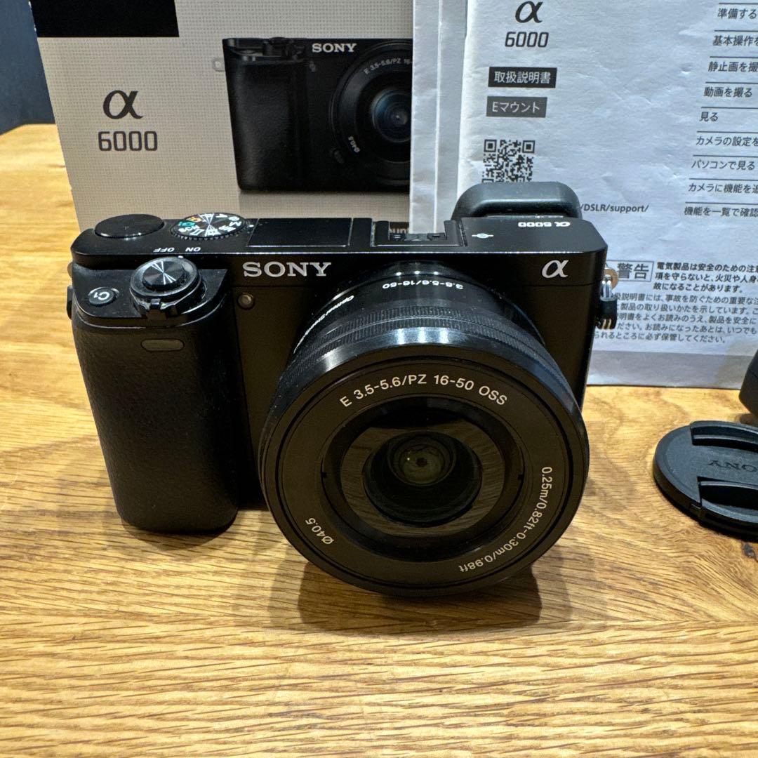 【美品】SONY α6000 ミラーレス一眼カメラ ブラック