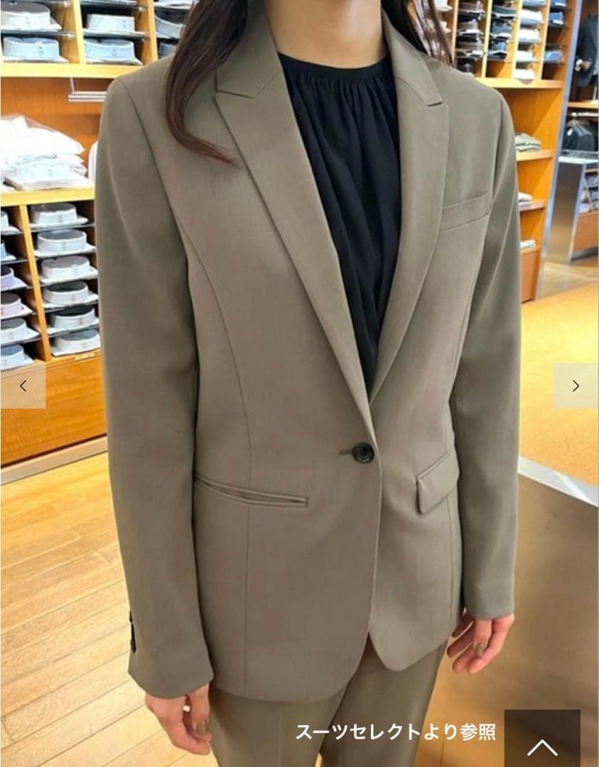 値下げ❗️【極美品】スーツセレクト　セットアップ　スーツ　モカベージュ　フォーマル