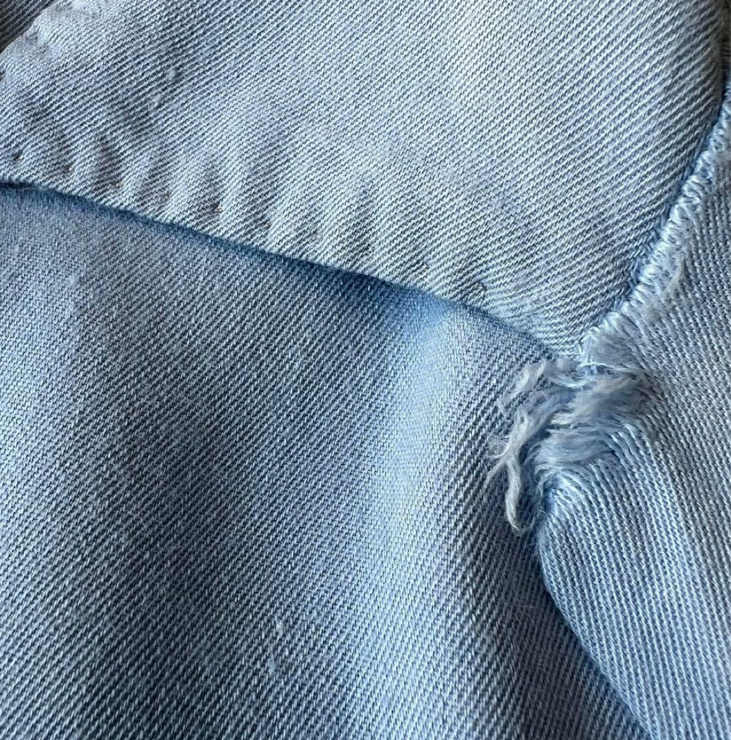 【50s】レーヨンギャバジン box shirt 15 1/2 スカイブルー