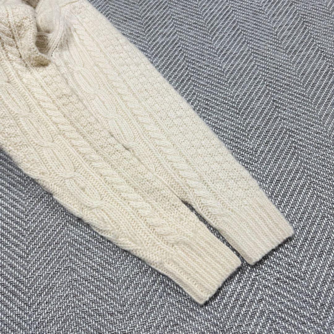 美品 ロンハーマン アルパカ混 アラン ケーブルニット アイボリー S