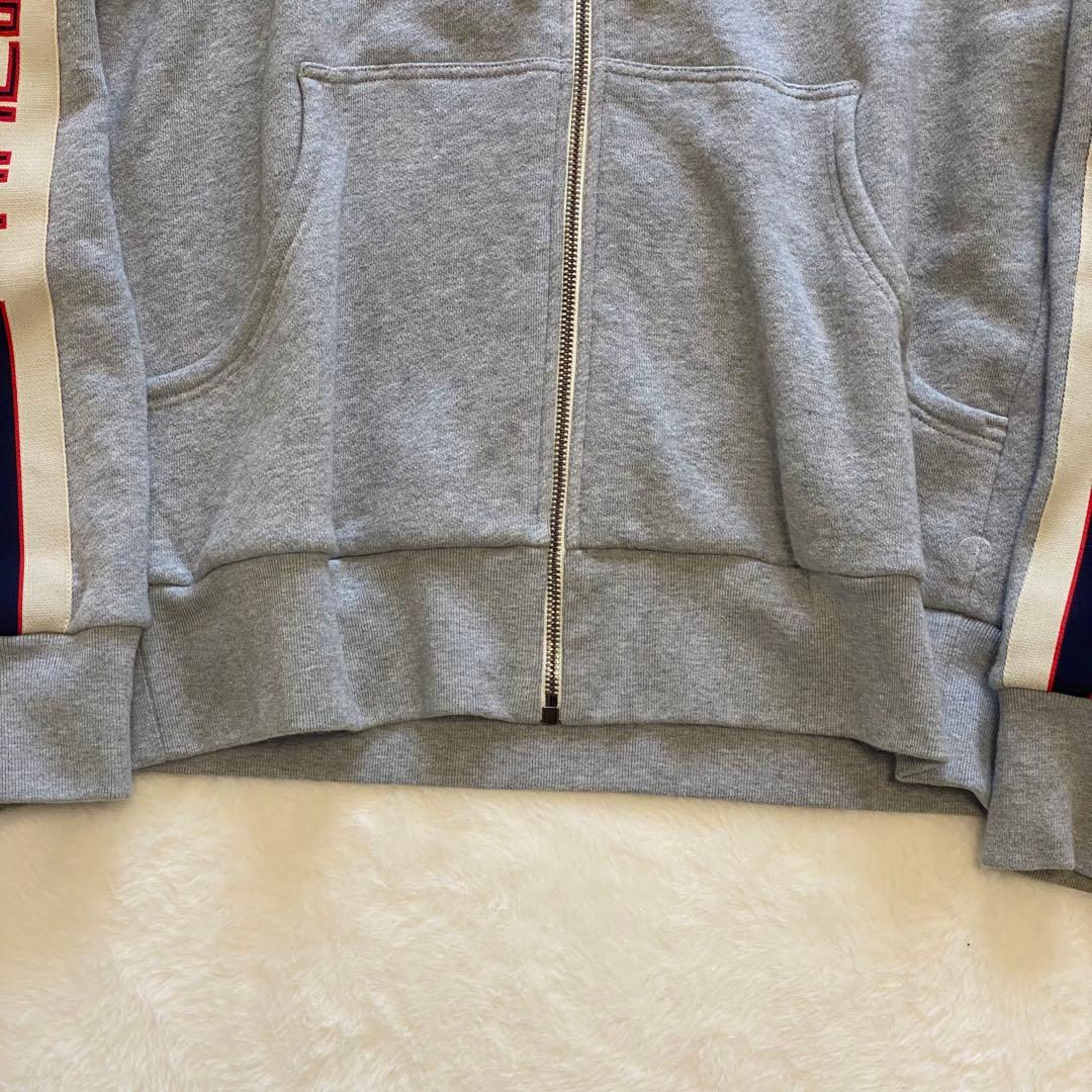 GUCCI テクニカルライン ロゴ フルジップ スウェット パーカー グレー