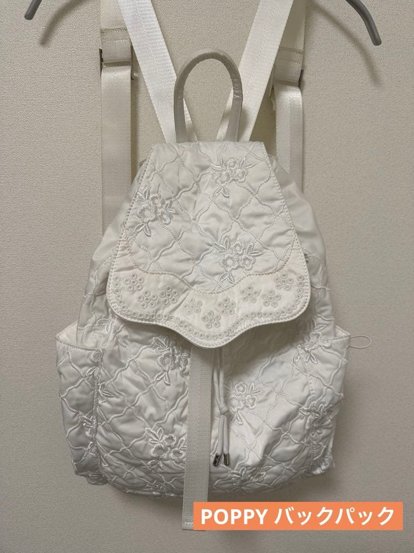 POPPY POINTE BACKPACK (WHITE) あさぎーにょ