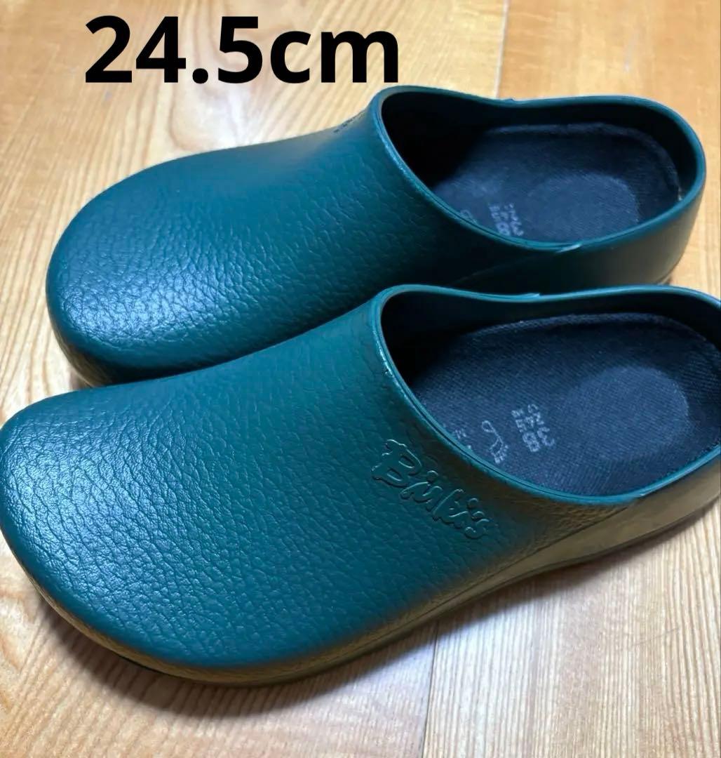 新品 スーパー ビルキー グリーン 緑 24.5cm 38 ビルケン サンダル