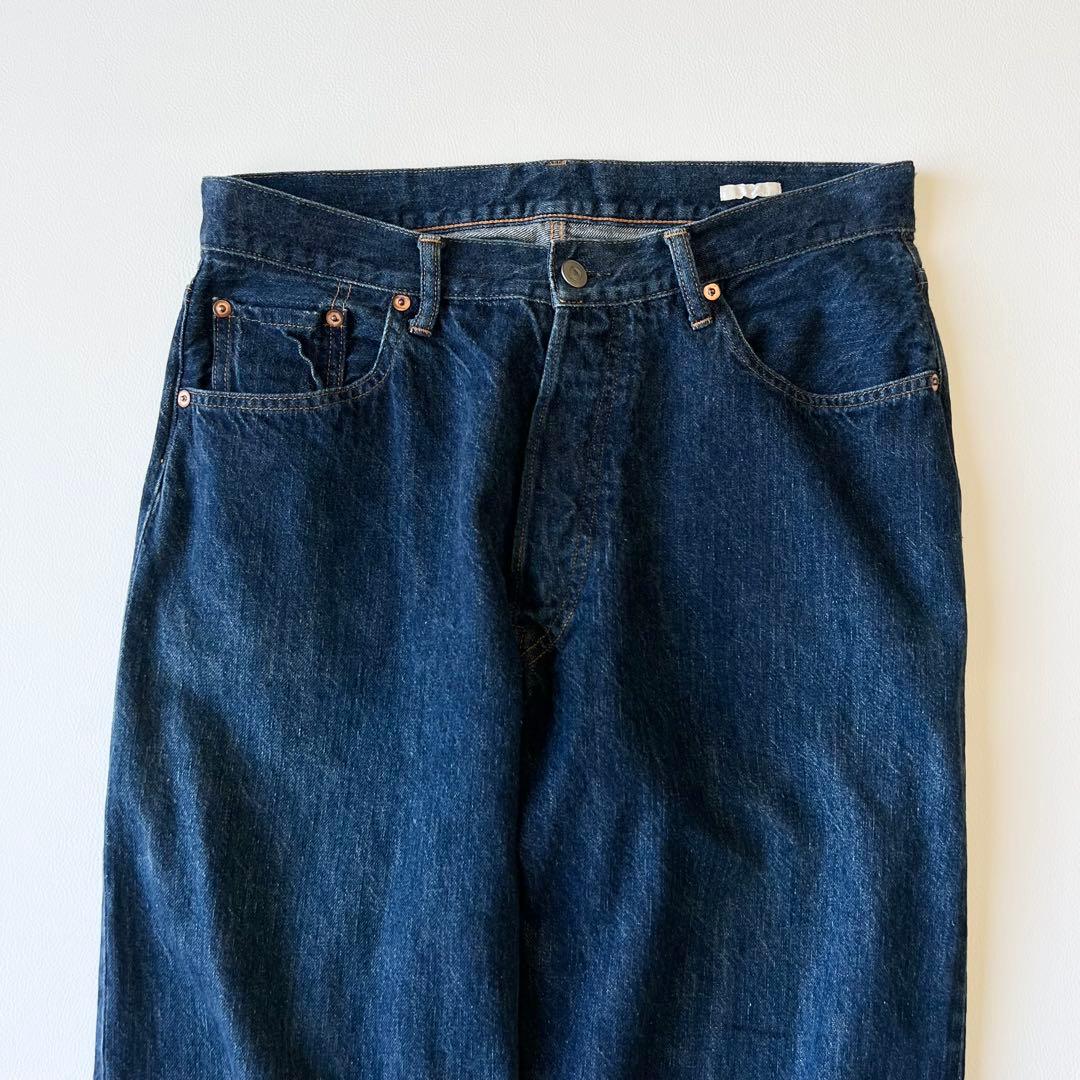 3217【美品】コモリ　ワイドパンツ　ワイドデニム　21年モデル インディゴ　S